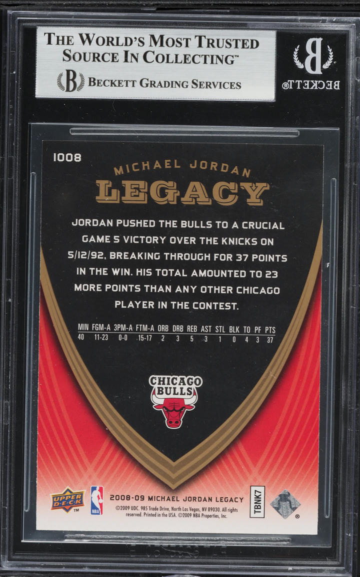 2008 Upper Deck Legacy Collection Michael Jordan #1008 BGS 9 MINT