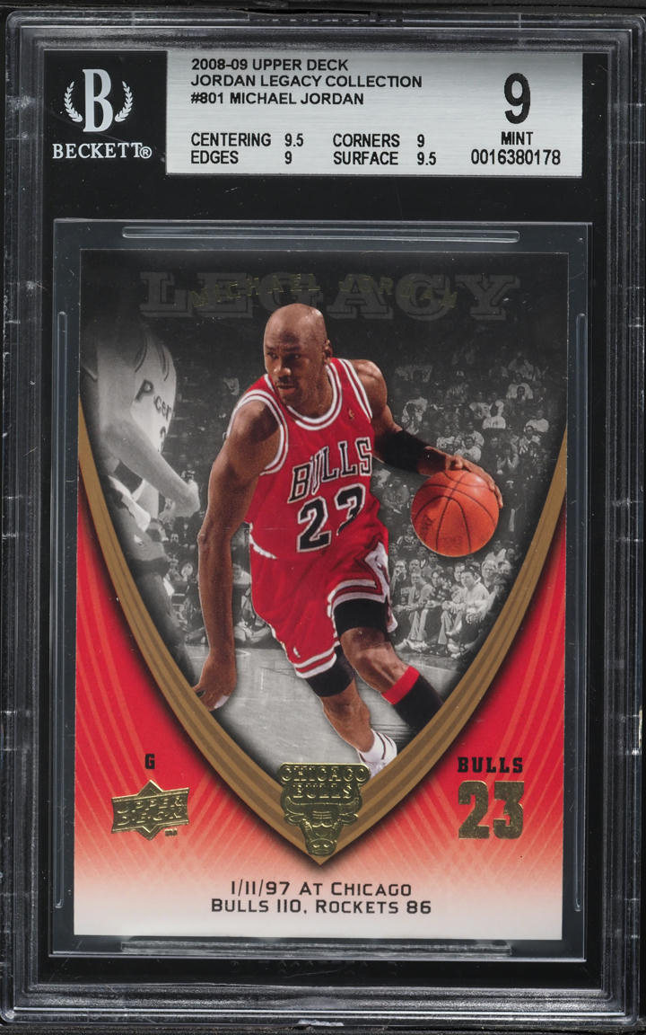 2008 Upper Deck Legacy Collection Michael Jordan #801 BGS 9 MINT