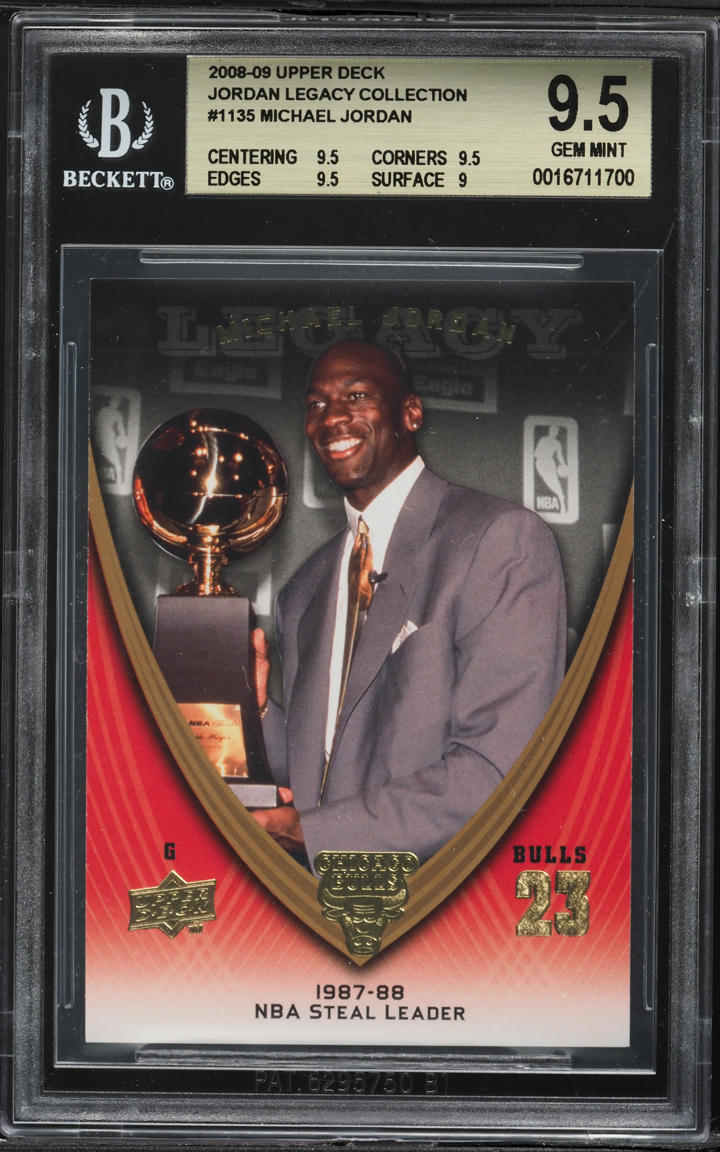 2008 Upper Deck Legacy Collection Michael Jordan #1135 BGS 9.5 GEM MINT