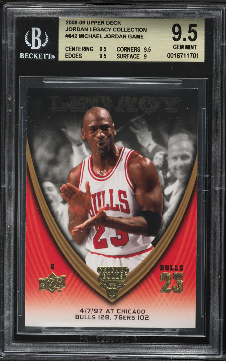 2008 Upper Deck Legacy Collection Michael Jordan #842 BGS 9.5 GEM MINT