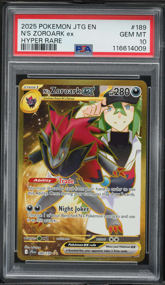 2025 Pokemon SV Journey Together Full Art N's Zoroark EX #189 PSA