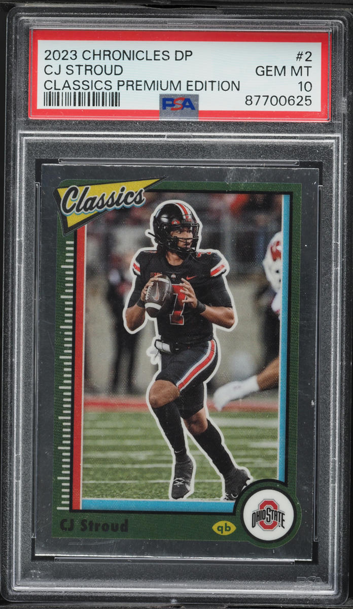 2023 Panini Chronicles Draft Picks Classics Premium Edition CJ Stroud ROOKIE #2 PSA 10 GEM MINT