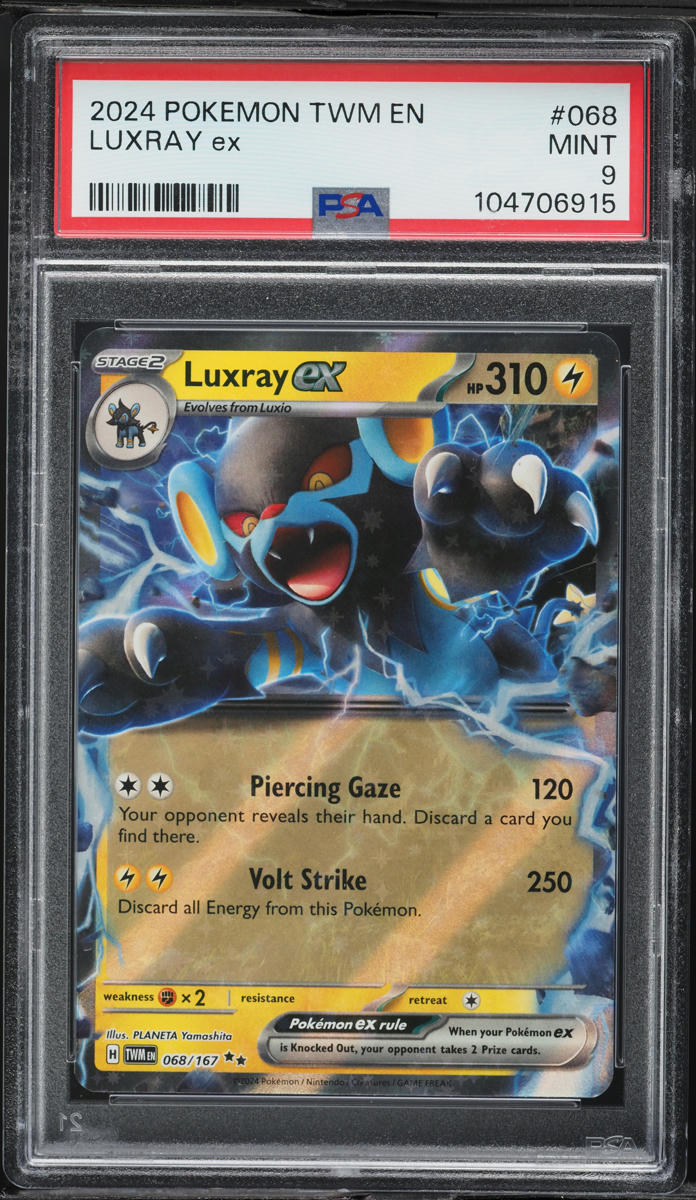 2024 Pokemon Scarlet & Violet Twilight Masquerade Luxray Ex #068 PSA 9 MINT