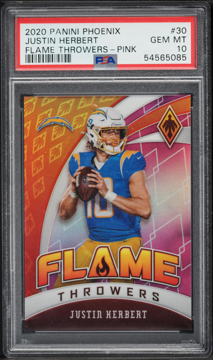 2020 Panini Phoenix Flame Throwers Pink Justin Herbert ROOKIE /199