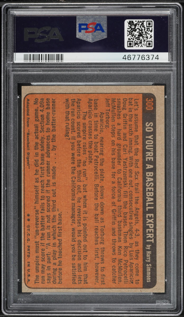 1972 Topps Hank Aaron IN ACTION #300 PSA 8.5 NM-MT+