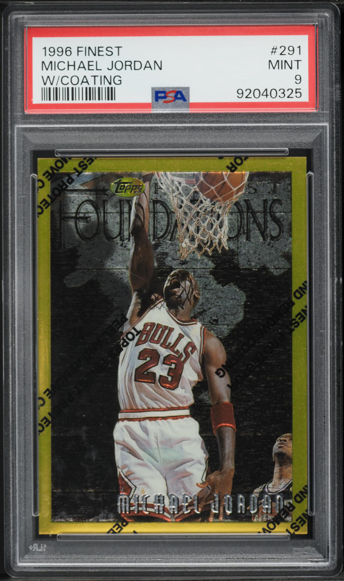 1996 Finest w/ Coating Michael Jordan #291 PSA 9 MINT
