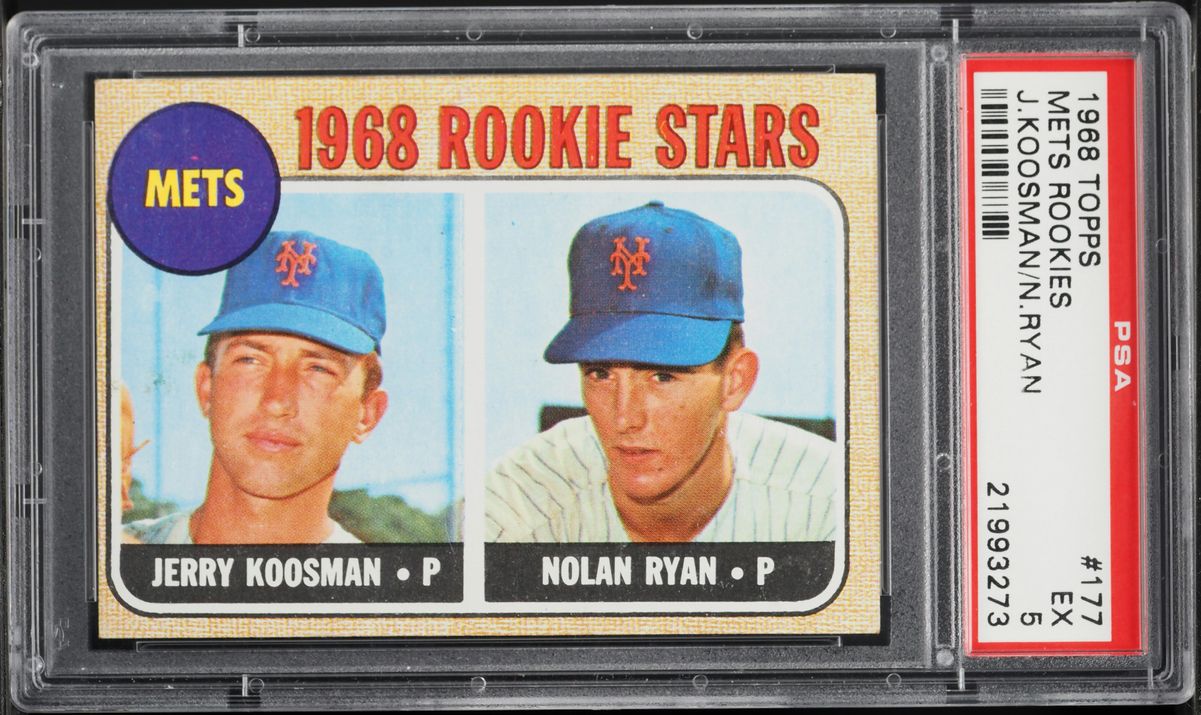1968 Topps Nolan Ryan Jerry Koosman ROOKIE #177 PSA 5 EX