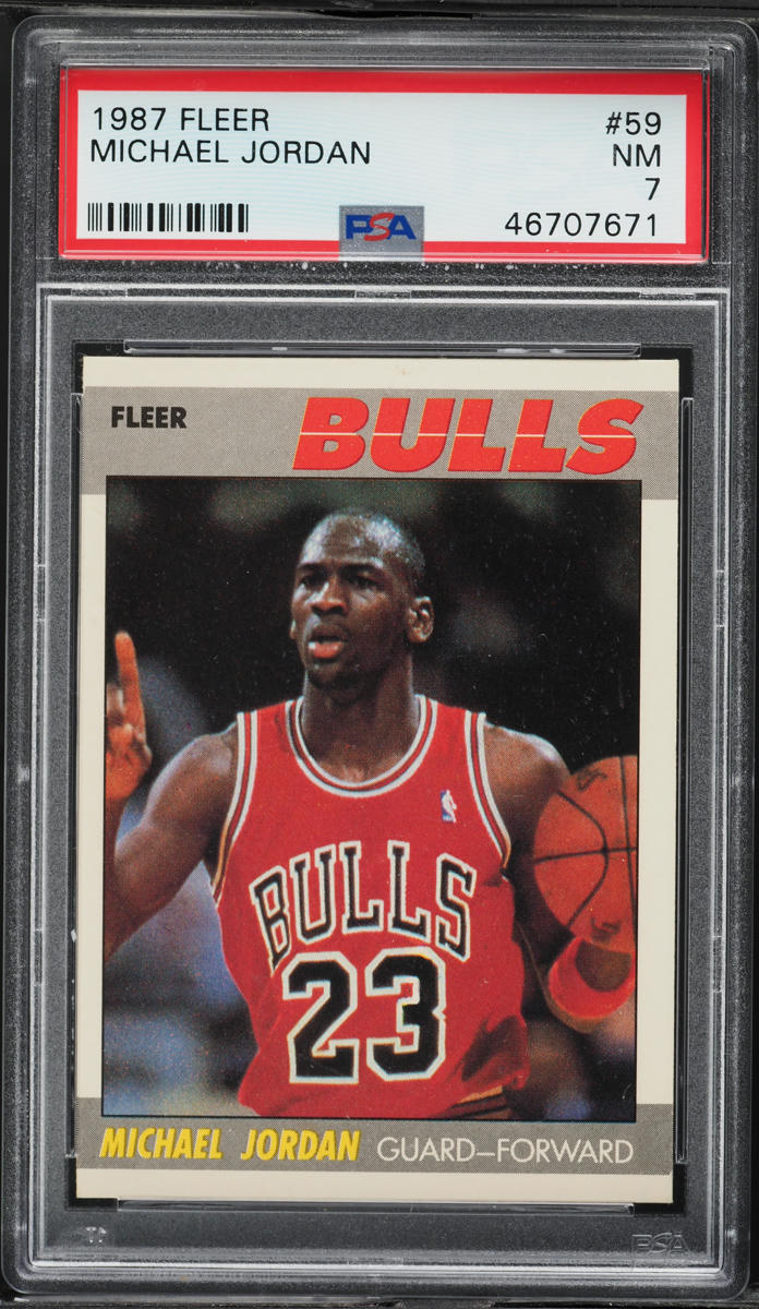 1987 Fleer Basketball Michael Jordan #59 PSA 7 NRMT