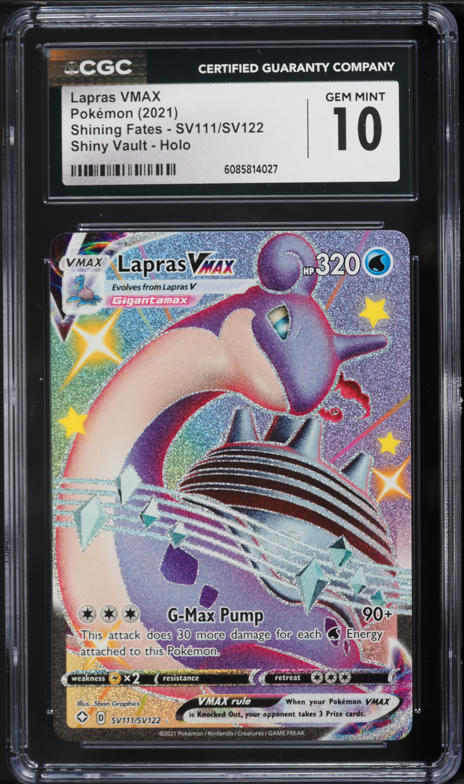 lapras shiny pokemon card Misty's - Hot Air Arena You cant add more than 20 damage this way Lapras VMAX Rainbow Shiny Holographic