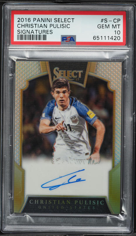 2017 Panini Nobility Christian Pulisic ROOKIE RC #100 PSA 10 GEM
