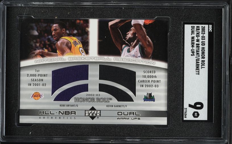 2002 Upper Deck Glass Kobe Bryant & Kareem Rush PATCH /125 #KB/KR 