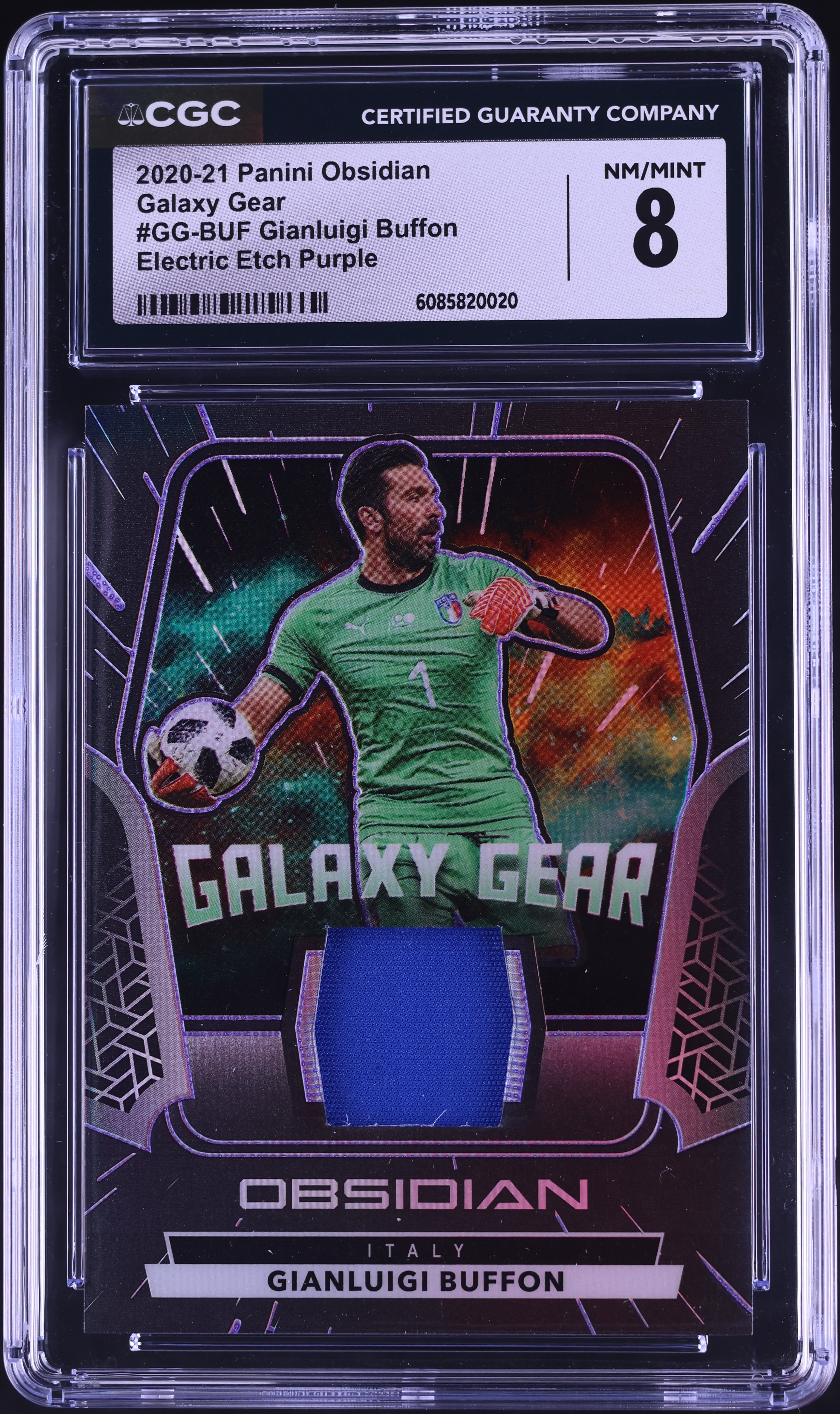 2020 Panini Obsidian Galaxy Gear Electric Etch Purple Gianluigi