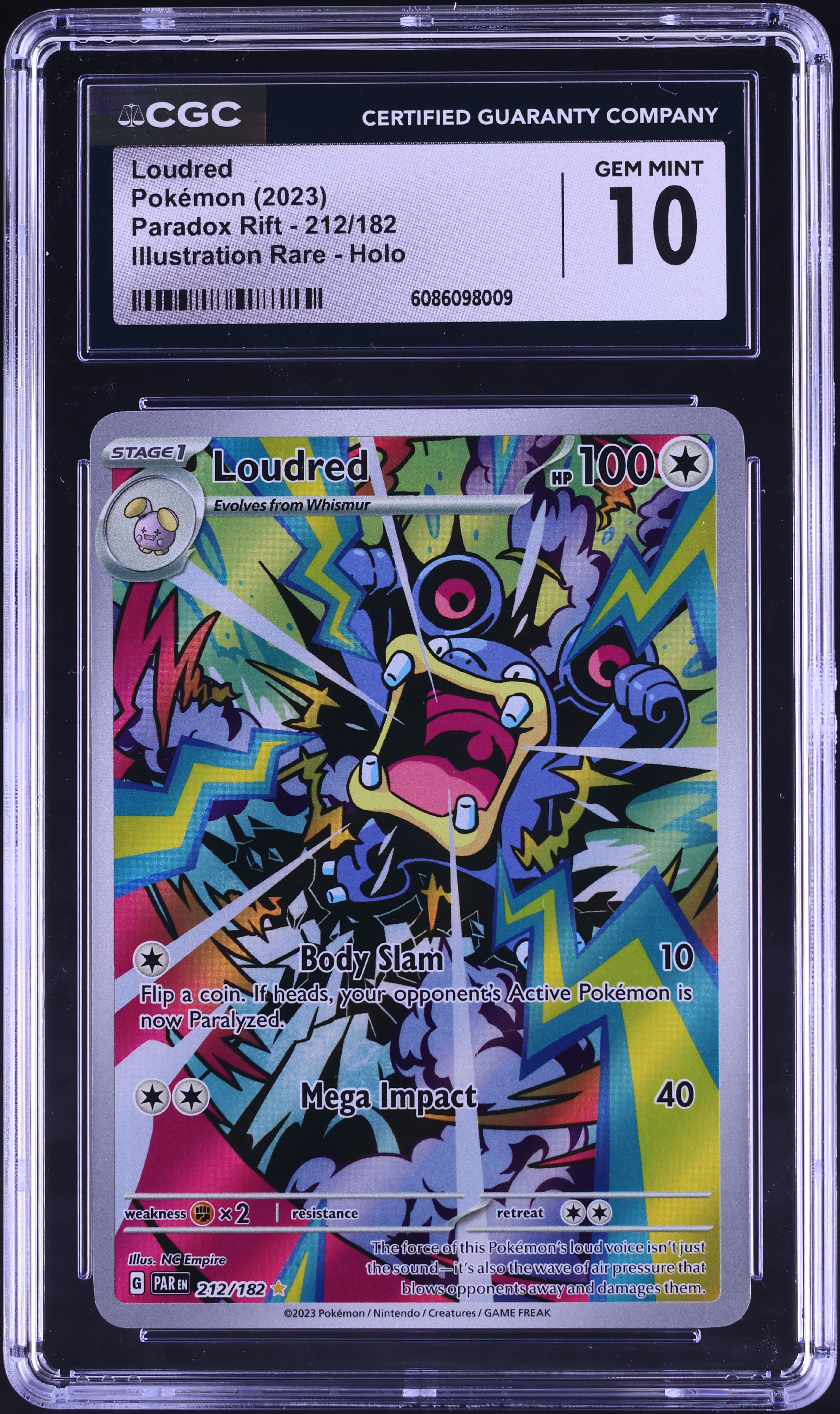 loudred pokemon card 2005 Ex Emerald Loudred-Reverse Foil #35 PSA 8 Monmouth Sports Cards Colorless Retreat Cost Loudred (212/182) [Scarlet & Violet:
