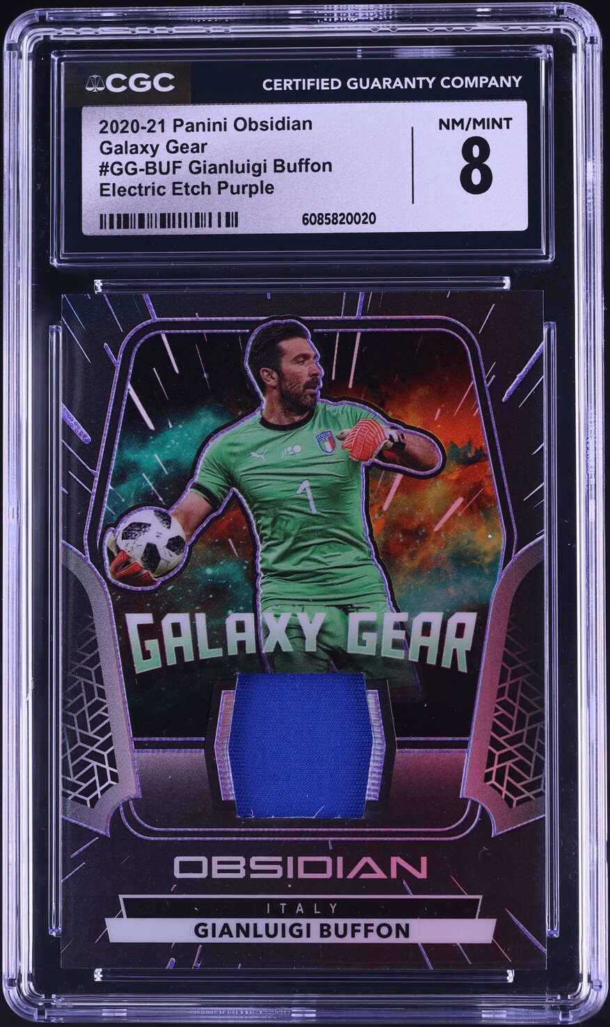 スポーツ選手 2020-21 PANINI OBSIDIAN SOCCER BUFFON 2020 Panini Obsidian Galaxy Gear Electric Etch Purple Gianluigi