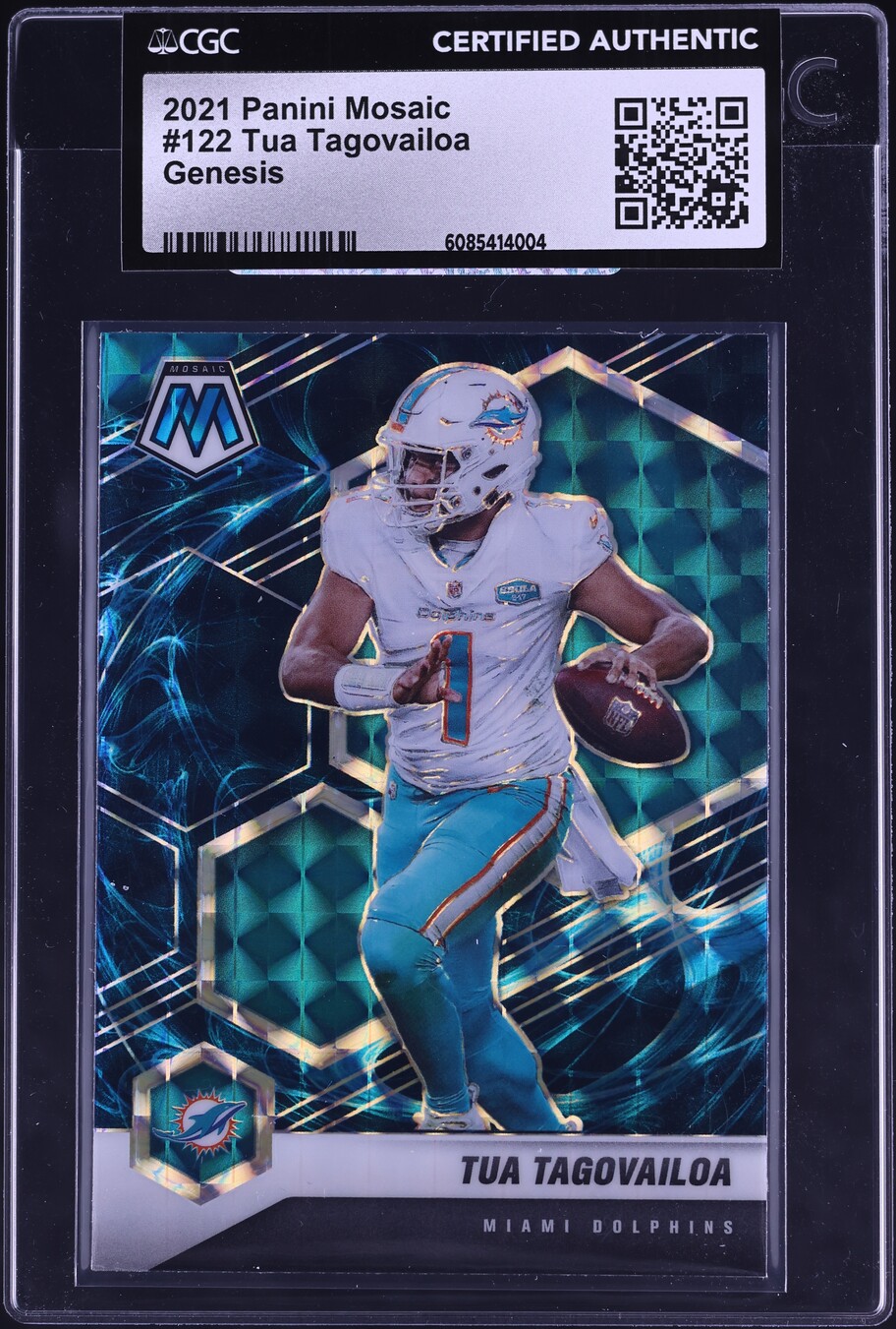 2021 Panini Mosaic Genesis Tua Tagovailoa #122 CGC AUTH