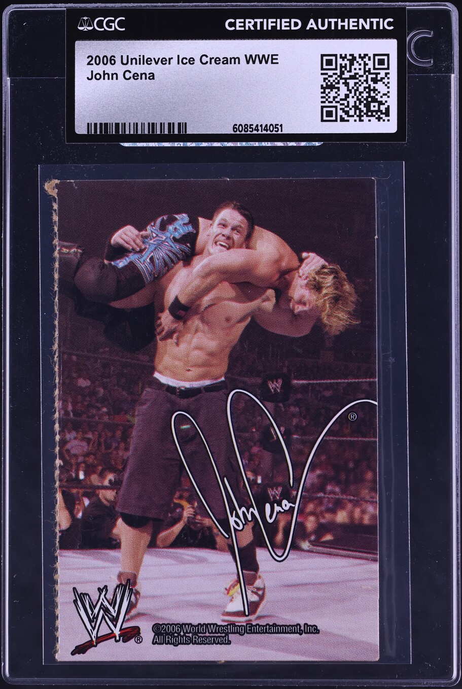 2006 Unilever Ice Cream WWE John Cena CGC AUTH