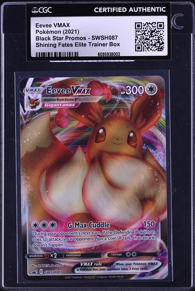 2021 Pokemon SWSH Black Star Promo Shining Fates Eevee VMAX #87