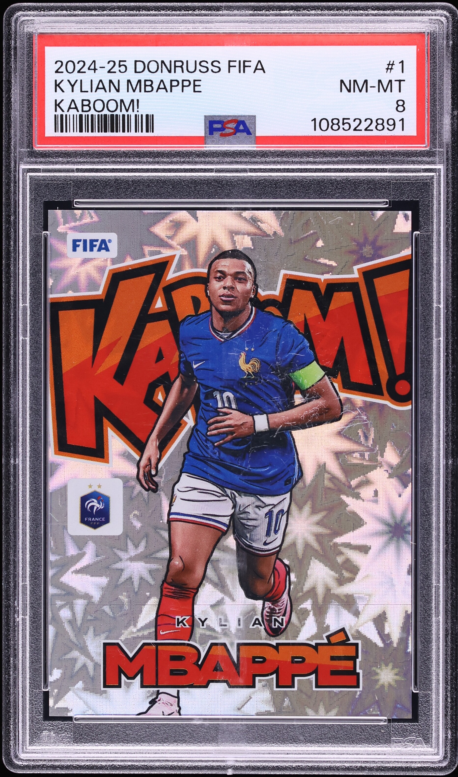 2024 Donruss FIFA Kaboom! Kylian Mbappe #1 PSA 8 NM-MT on Fanatics