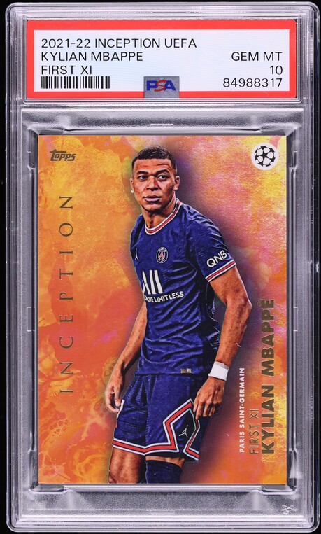 2021 Topps Inception UEFA Club Competitions First XI Kylian Mbappe