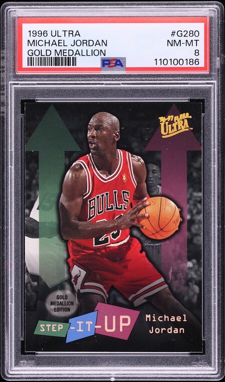 1996 Ultra Gold Medallion Michael Jordan #G-280 PSA 8 NM-MT