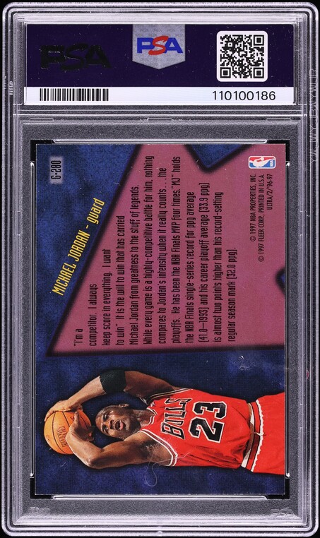 1996 Ultra Gold Medallion Michael Jordan #G-280 PSA 8 NM-MT
