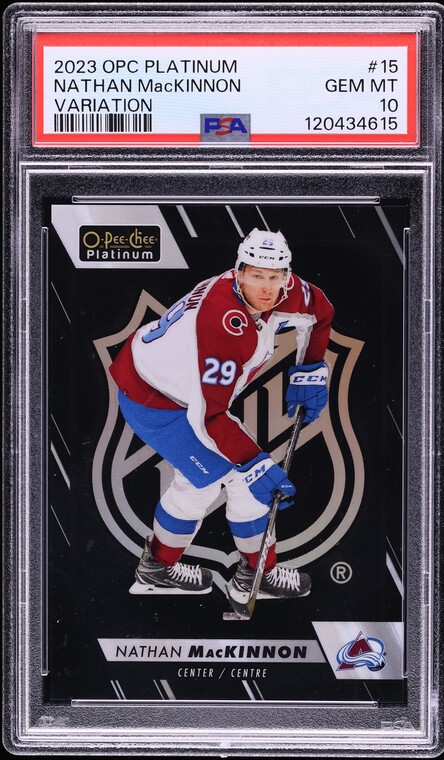 2023 O-Pee-Chee Platinum Variation Nathan Mackinnon #15 PSA 10 GEM MINT