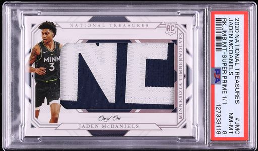 2020 National Treasures Jumbo Super Prime Jaden McDaniels ROOKIE