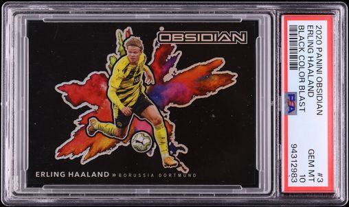 2020 Topps Chrome UEFA Champions League Erling Haaland SP #49 PSA