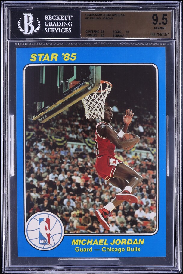 1984 Star Court Kings 5x7 Michael Jordan ROOKIE #26 BGS 9.5 GEM MINT