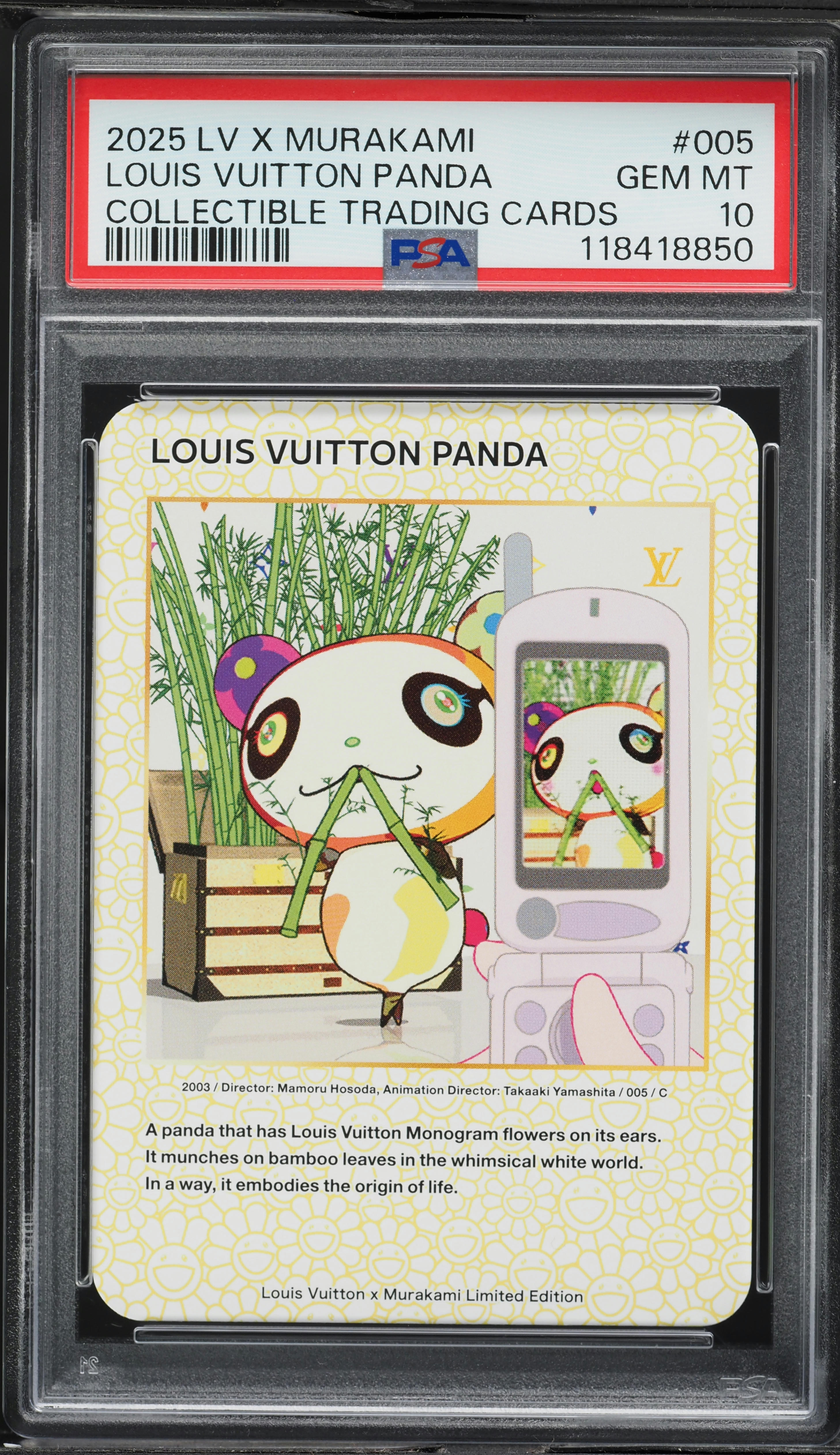 2025 Louis Vuitton X Murakami Collectible Panda #5 PSA 10 GEM MINT