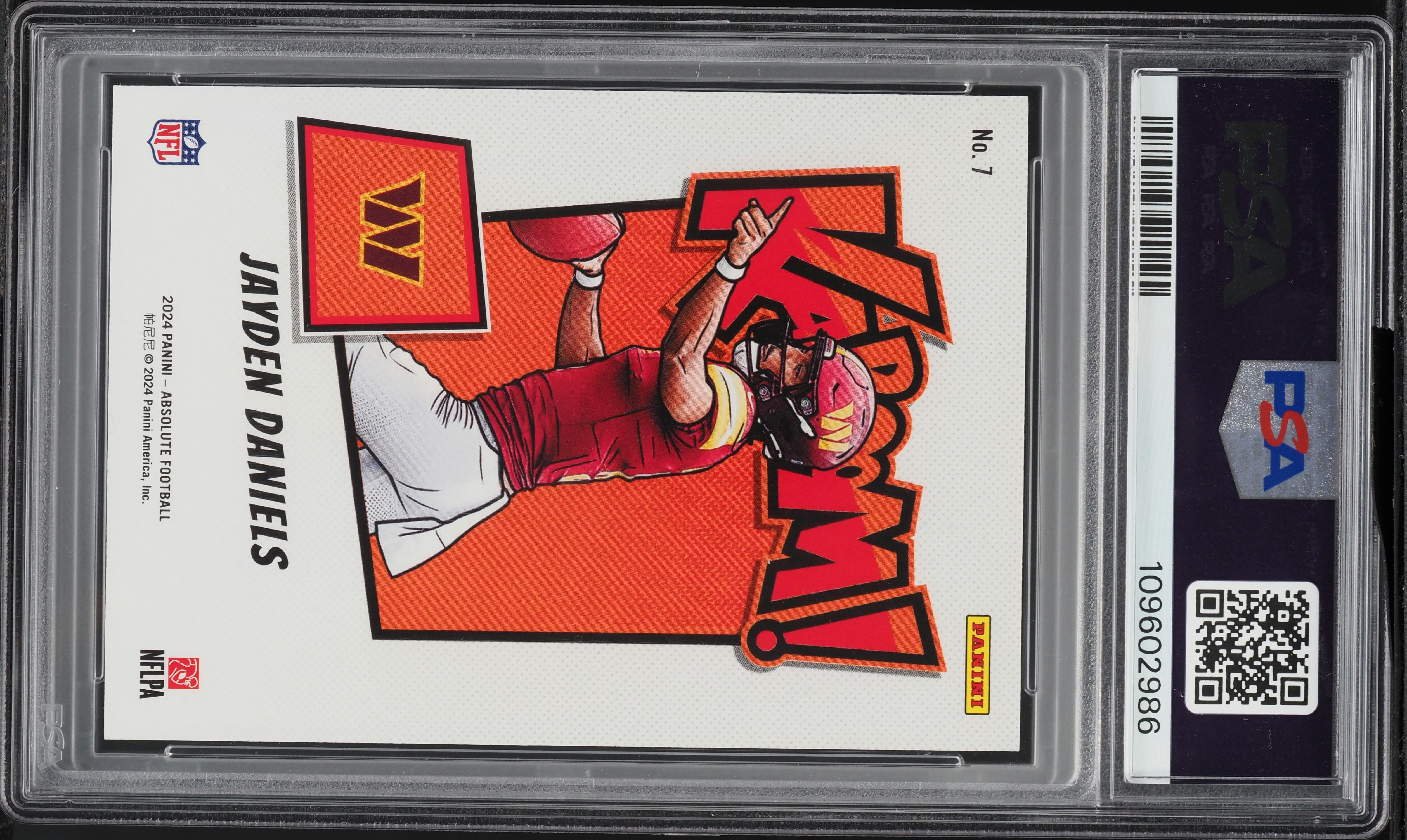 2024 Absolute Kaboom! Horizontal Jayden Daniels ROOKIE #7 PSA 9