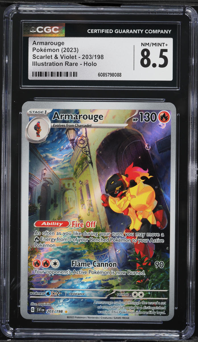 2023 Pokemon Scarlet & Violet IR Armarouge #203 CGC 8.5 NM-MT+ on Fanatics Collect 2023 Pokemon Scarlet & Violet IR Armarouge #203 CGC 8.5 NM-MT+ on Fanatics Collect