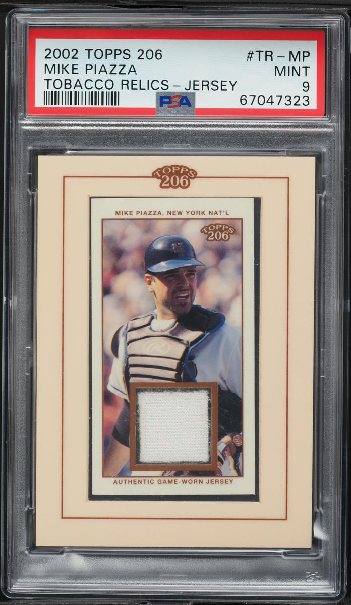 2002 Topps 206 Mike Piazza PATCH #TR-MP PSA 9 MINT