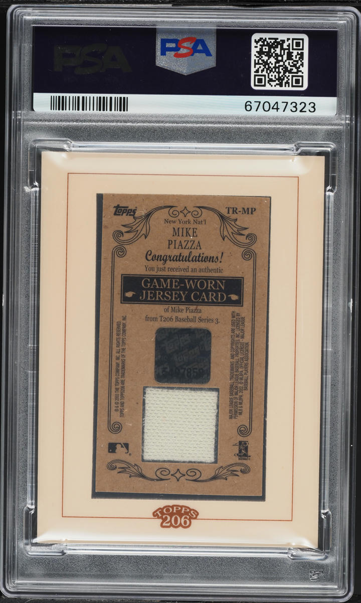 2002 Topps 206 Mike Piazza PATCH #TR-MP PSA 9 MINT
