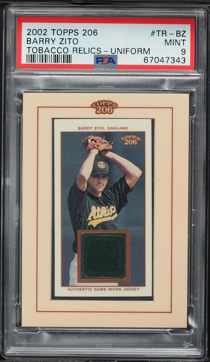 2002 Topps 206 Barry Zito PATCH #TR-BZ PSA 9 MINT