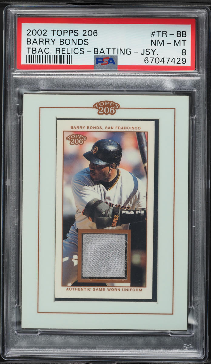 2002 Topps 206 Barry Bonds PATCH #TR-BB PSA 8 NM-MT