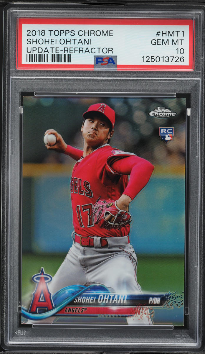 2018 Topps Chrome Update Refractor Shohei Ohtani ROOKIE /250 #HMT1 PSA 10 GEM MINT