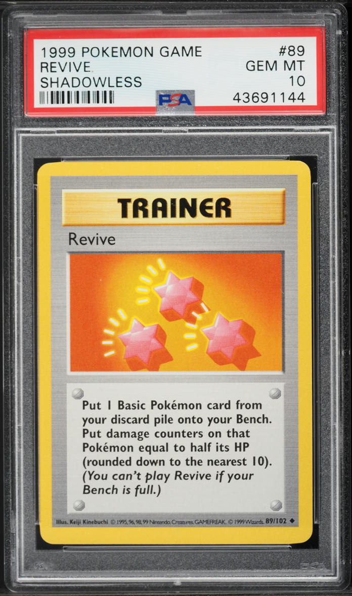 1999 Pokemon Base Set Shadowless Revive #89 PSA 10 GEM MINT