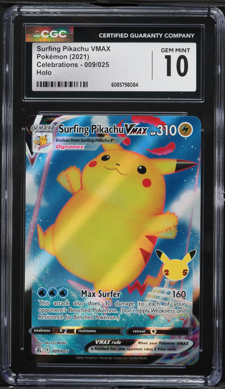 2021 Pokemon Sword & Shield Celebrations Full Art Surfing Pikachu