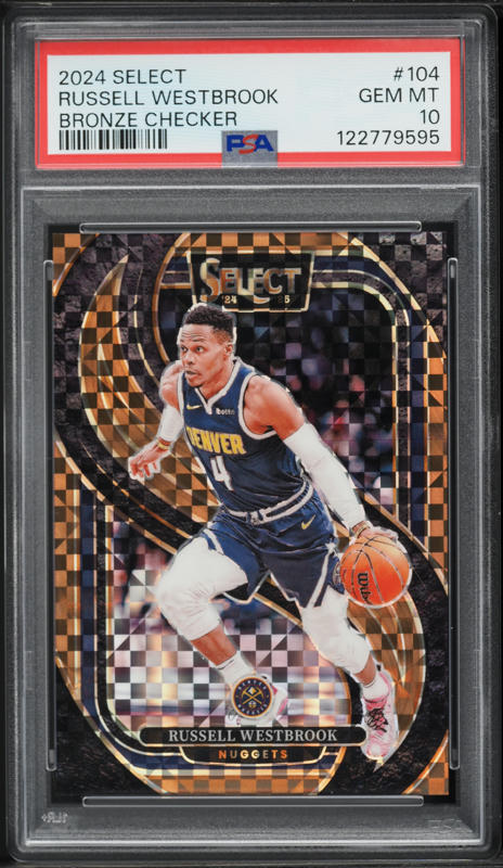 2021 Select Conocurse Zebra Prizm Russell Westbrook #54 PSA 10 GEM