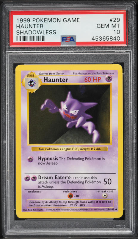 1999 Pokemon Base Set Shadowless Gastly #50 PSA 10 GEM MINT on Fanatics  Collect