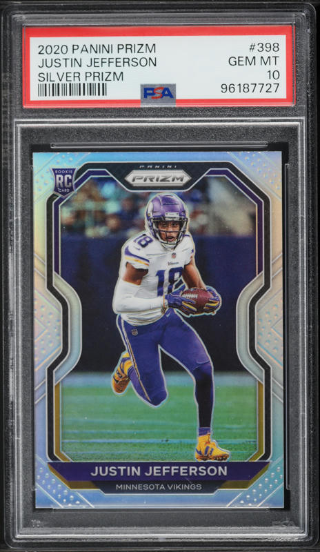 2020 Panini Prizm Gold Justin Jefferson ROOKIE AUTO /10 #398 BGS