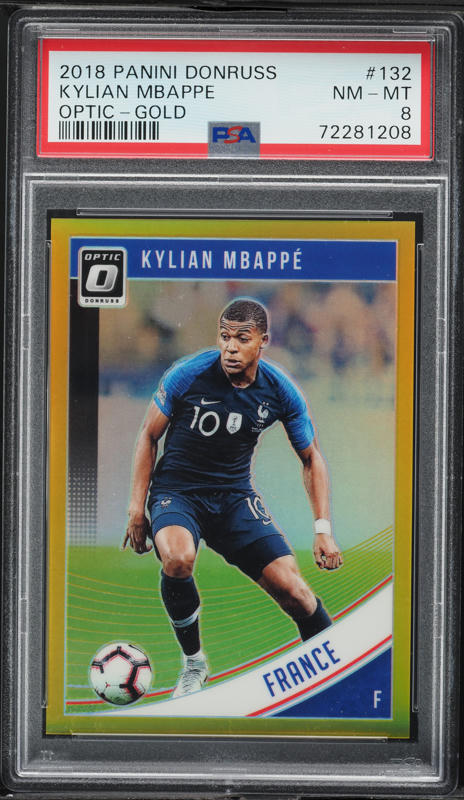2018 Panini Prizm World Cup Green Orange Wave Kylian Mbappe ROOKIE