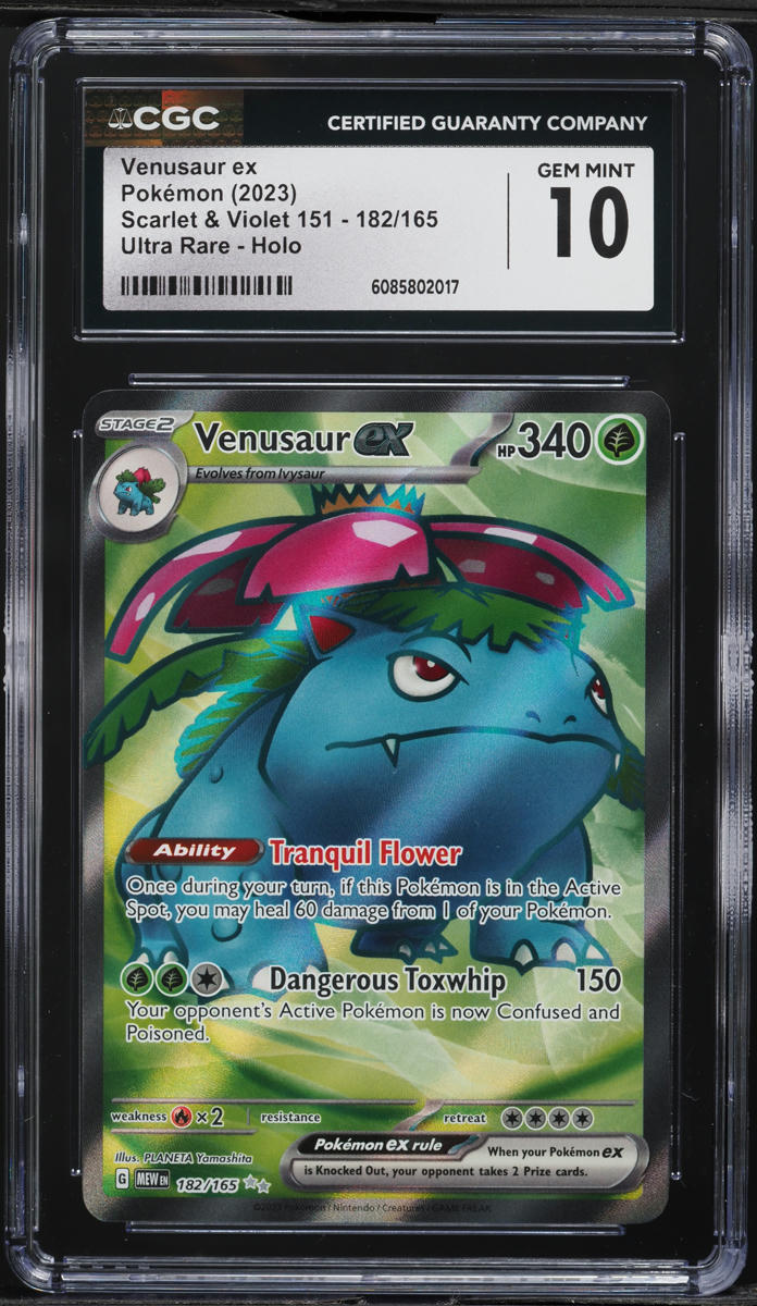 2023 Pokemon Scarlet & Violet 151 Full Art Venusaur Ex #182 CGC 10 GEM MINT