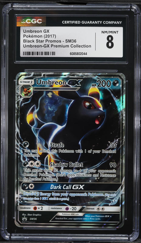 pokemon umbreon gx card SM36 CGC 7.5 GX rule 2017 Pokemon Sun & Moon