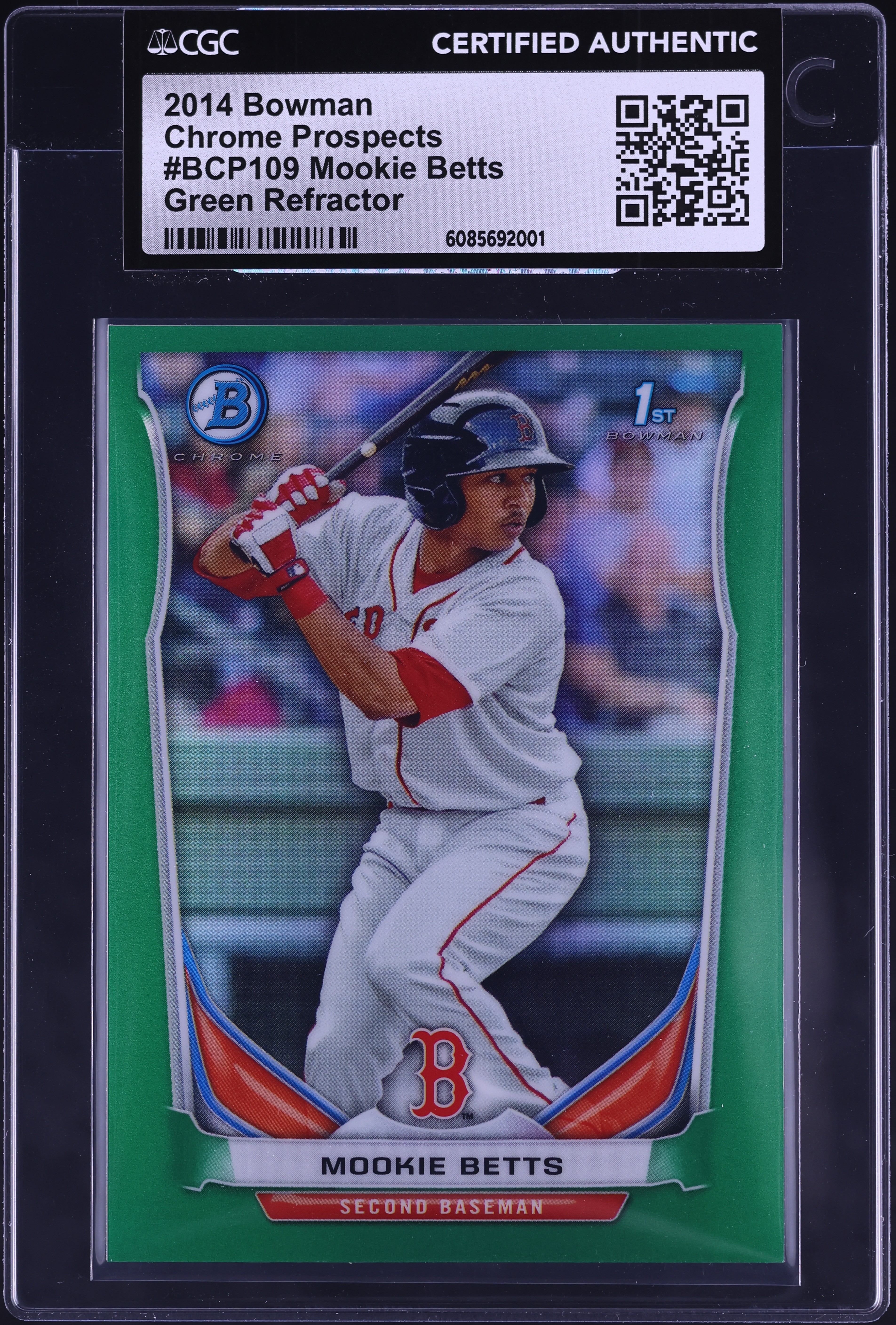 2014 bowman chrome MOOKIE BETTS 1st bowman 直書きサイン BGS鑑定品9 