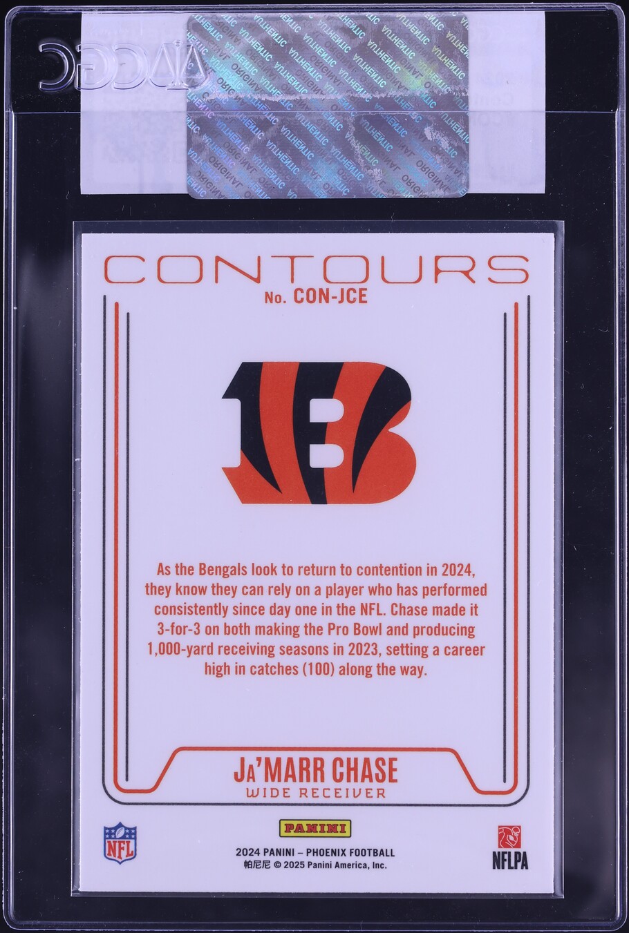 2024 Panini Phoenix Contours Ja'Marr Chase #CON-JCE CGC AUTH