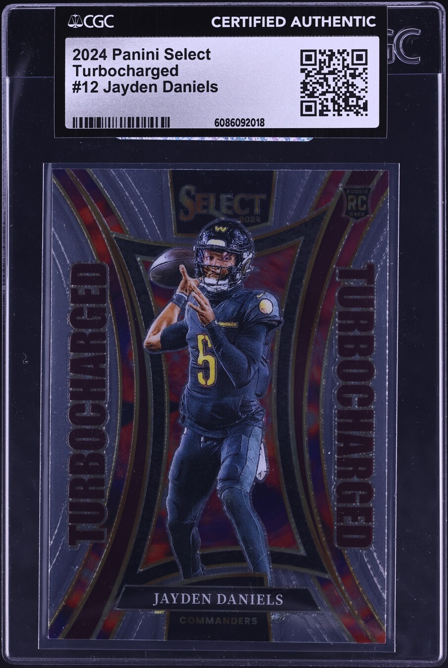 2024 Select Turbocharged Jayden Daniels ROOKIE #12 CGC AUTH
