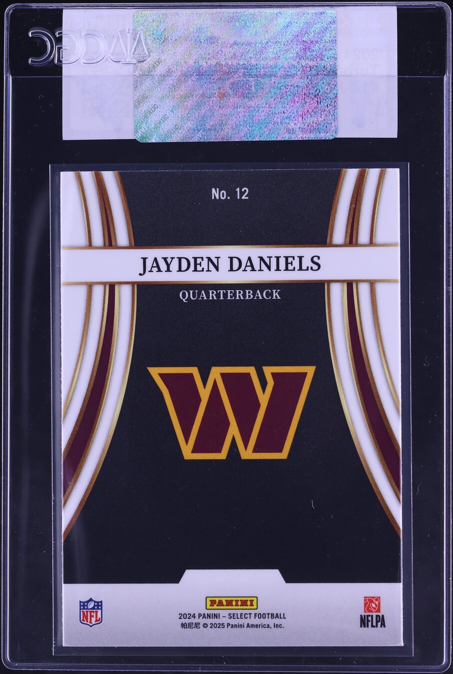 2024 Select Turbocharged Jayden Daniels ROOKIE #12 CGC AUTH