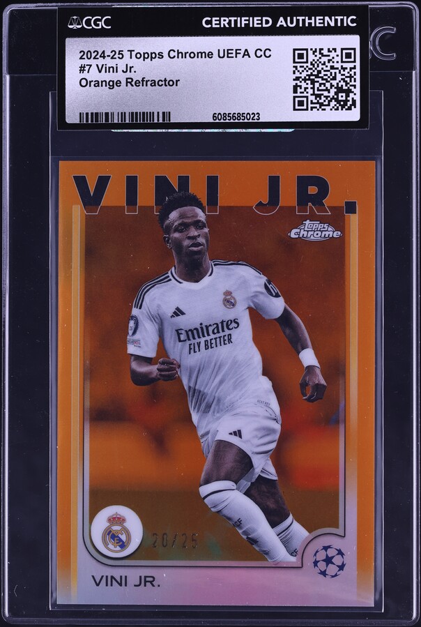 2024 Topps Chrome UEFA Club Competitions Orange Refractor Vini Jr